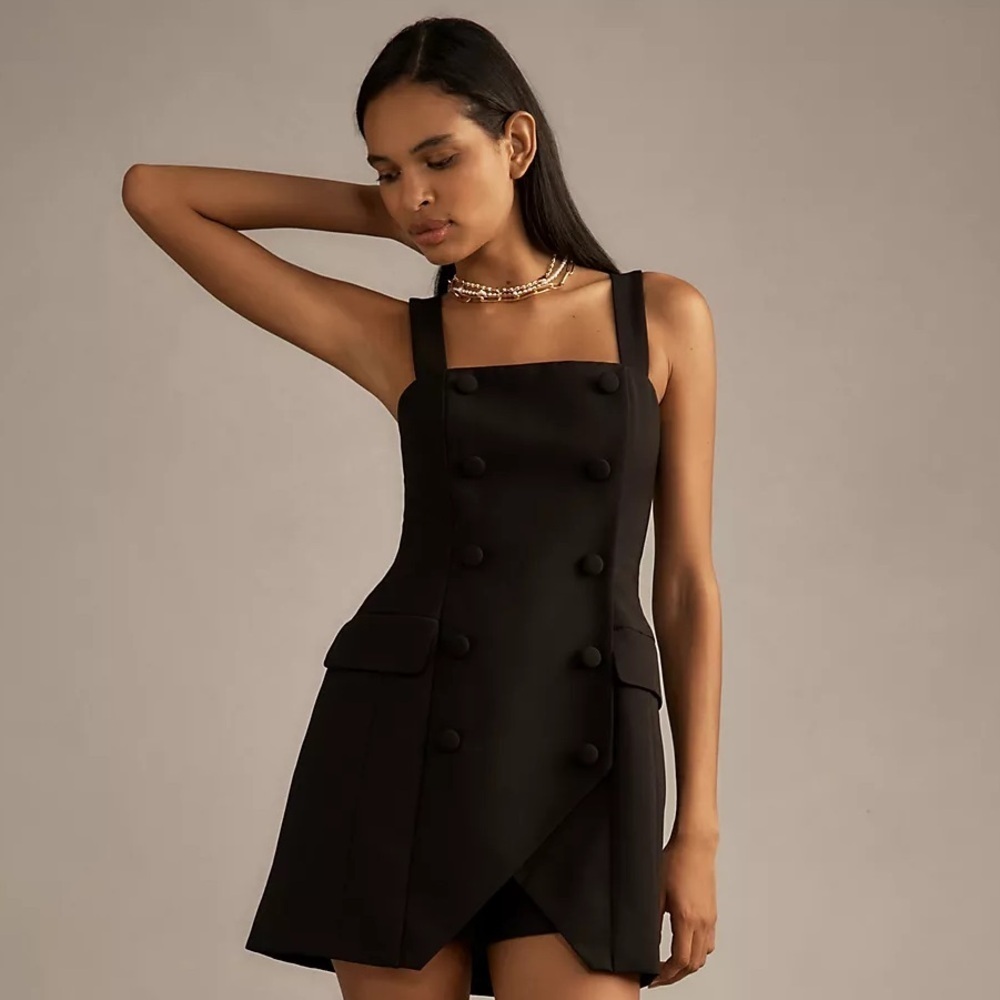 Anthropologie Hutch Sleeveless Button-Front Blazer Romper - Size 14 🍟